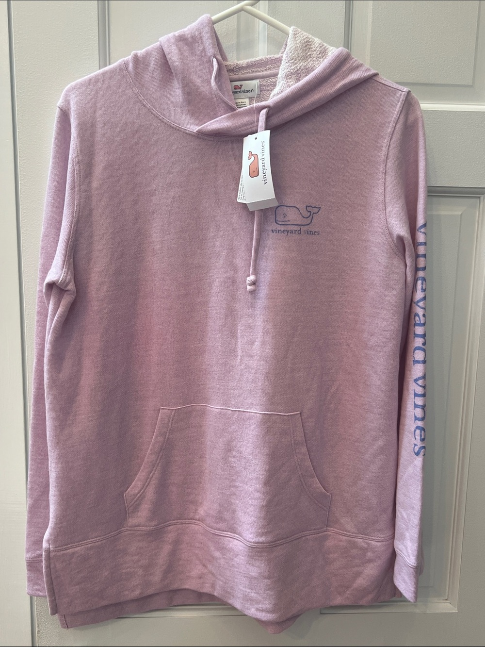 Vineyard Vines Lavender-Pink Pullover Hoodie with Whale Logo